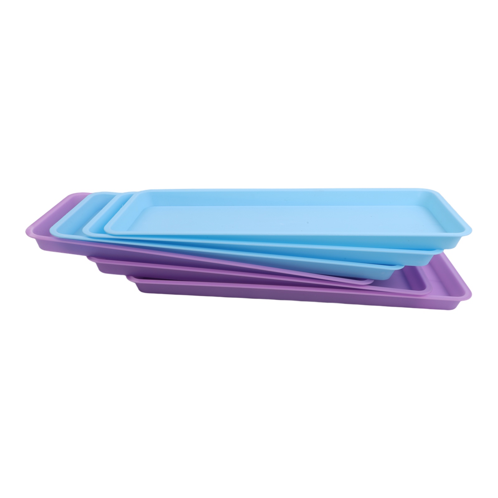 Drip Tray Saucer - 6-częściowy zestaw prostokątnych plastikowych podkładek pod