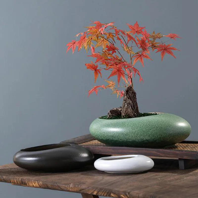 Bonsai Garden Art - Gruba, ceramiczna wazon do bonsai, doniczka