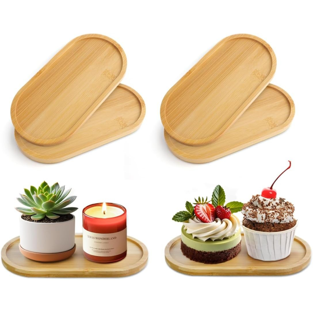4 szt. Bambusowe podstawki pod – Drip Tray Saucer recenzja i cena